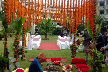 Outdoor wedding area