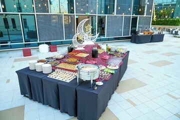 Outdoor banquet area
