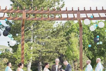 Outdoor wedding area
