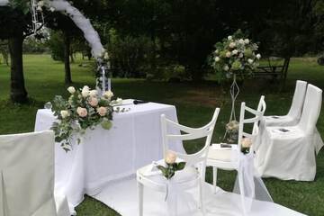 Outdoor wedding area