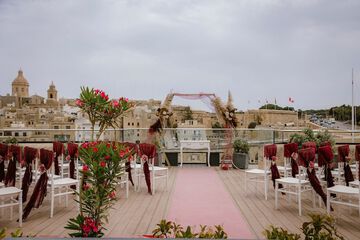 Outdoor wedding area