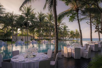 Outdoor banquet area