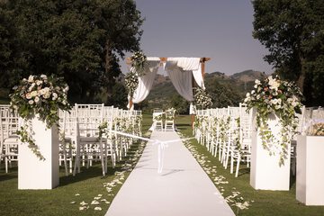Outdoor wedding area