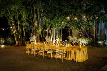 Outdoor wedding area