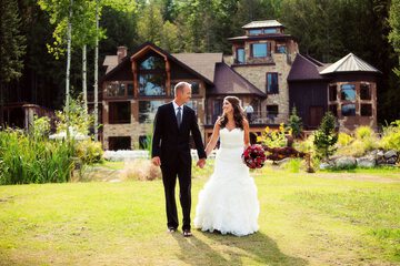 Outdoor wedding area