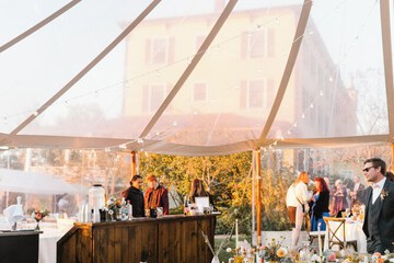 Outdoor wedding area