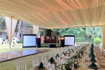 Outdoor banquet area