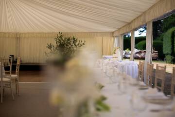 Outdoor wedding area