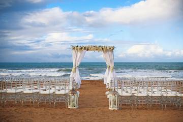 Outdoor wedding area