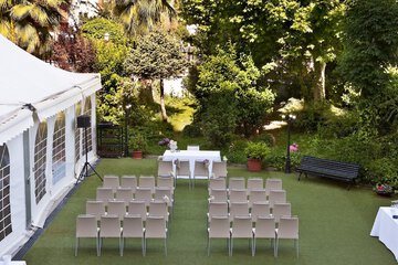 Outdoor wedding area