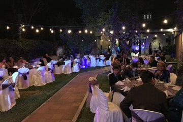 Outdoor banquet area
