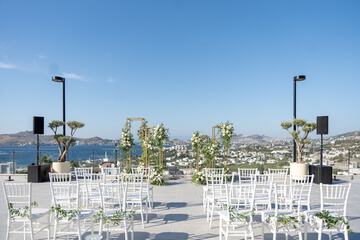 Outdoor wedding area