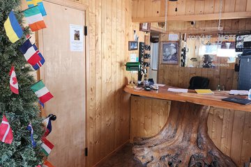 Check-in/check-out kiosk