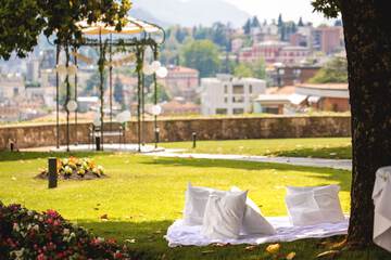 Outdoor wedding area