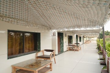Outdoor wedding area