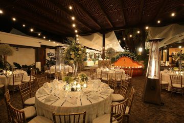 Outdoor banquet area