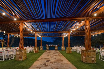 Outdoor wedding area