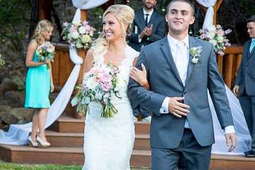 Outdoor wedding area