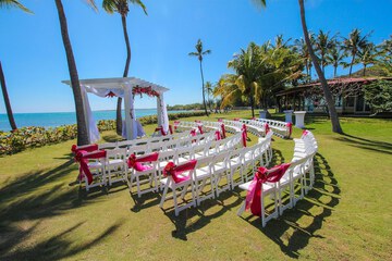 Outdoor wedding area