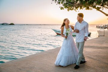 Outdoor wedding area