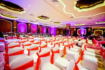 Outdoor banquet area