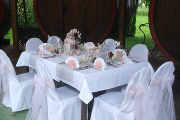 Outdoor wedding area