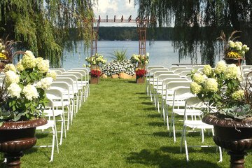 Outdoor wedding area
