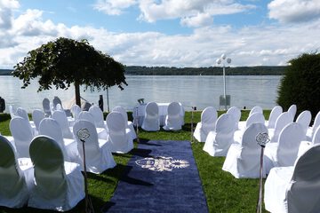 Outdoor wedding area
