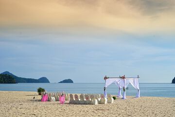 Outdoor banquet area