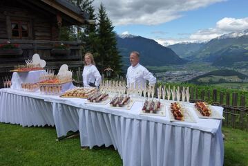 Outdoor banquet area