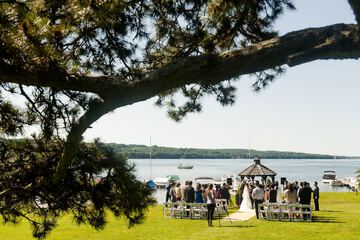 Outdoor wedding area