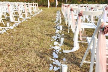 Outdoor wedding area