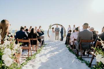 Outdoor wedding area