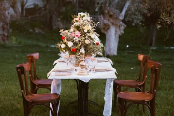 Outdoor wedding area