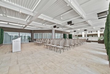 Outdoor banquet area