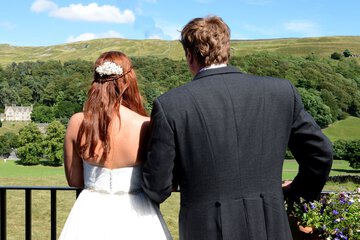 Outdoor wedding area