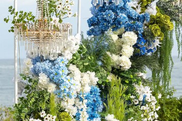 Outdoor wedding area