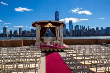 Outdoor wedding area