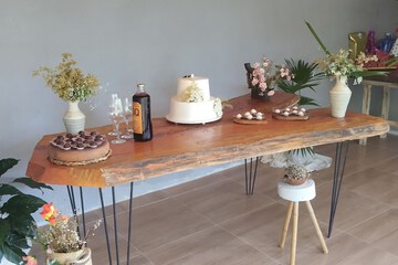 Outdoor wedding area