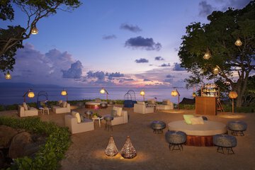Outdoor banquet area