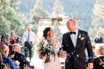 Outdoor wedding area