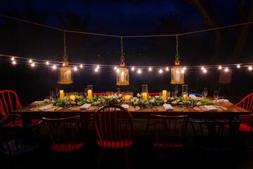 Outdoor wedding area