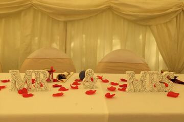Outdoor wedding area
