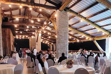 Outdoor wedding area