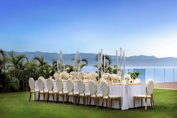 Outdoor wedding area