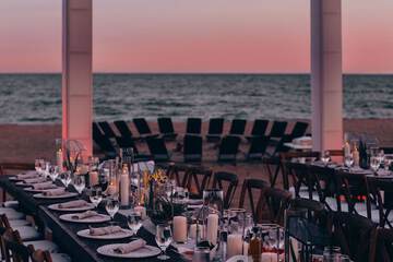 Outdoor wedding area