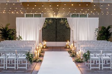 Outdoor wedding area