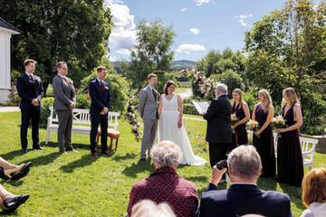 Outdoor wedding area