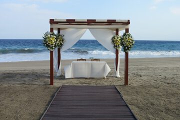 Outdoor wedding area