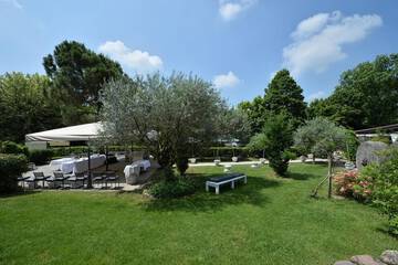 Outdoor banquet area